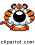 Big Cat Cartoon Vector Clipart of a Cute Mad Little Tiger by Cory Thoman