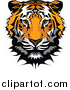 Big Cat Vector Clipart of a Tiger Mascot Head by Chromaco